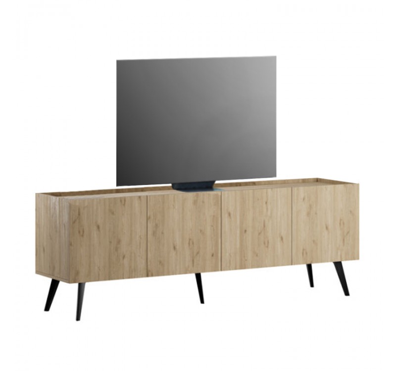 Έπιπλο τηλεόρασης Luna Megapap χρώμα florida oak 180x41x62εκ.