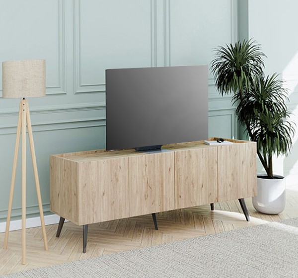 Έπιπλο τηλεόρασης Luna Megapap χρώμα florida oak 180x41x62εκ.