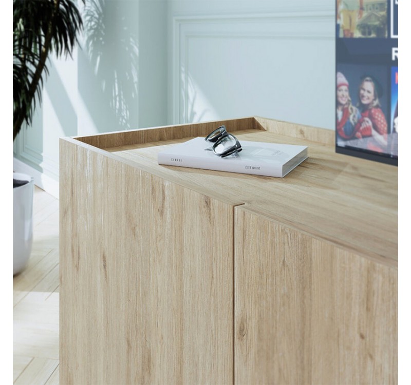 Έπιπλο τηλεόρασης Luna Megapap χρώμα florida oak 180x41x62εκ.