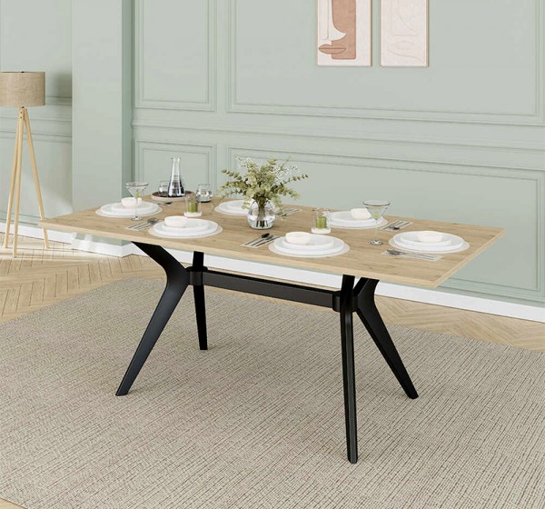 Τραπέζι Luna Megapap χρώμα florida oak 181x90x75εκ.