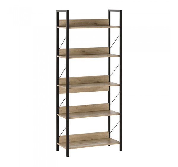 Βιβλιοθήκη Connect Megapap χρώμα florida oak 73x35x172εκ.