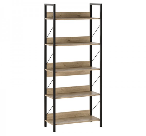 Βιβλιοθήκη Connect Megapap χρώμα florida oak 73x35x172εκ.