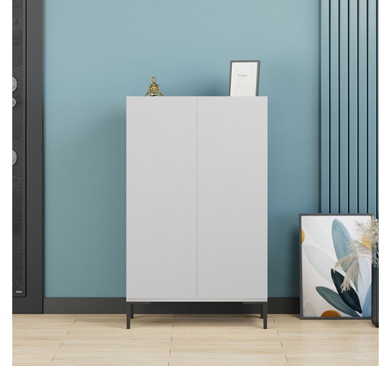 Παπουτσοθήκη - Ντουλάπι Pool Megapap χρώμα λευκό 72x34x119εκ.