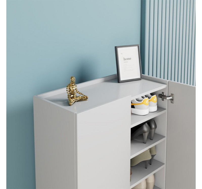 Παπουτσοθήκη - Ντουλάπι Pool Megapap χρώμα λευκό 72x34x119εκ.