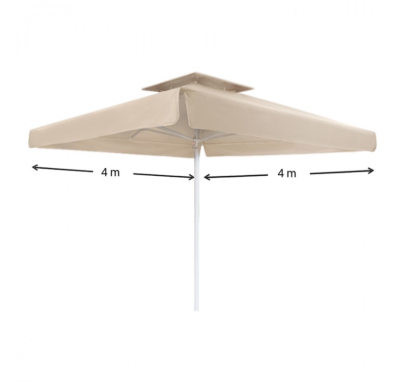 Ομπρέλα επαγγελματική Juno Megapap τηλεσκοπική αλουμινίου χρώμα εκρού 4x4m.