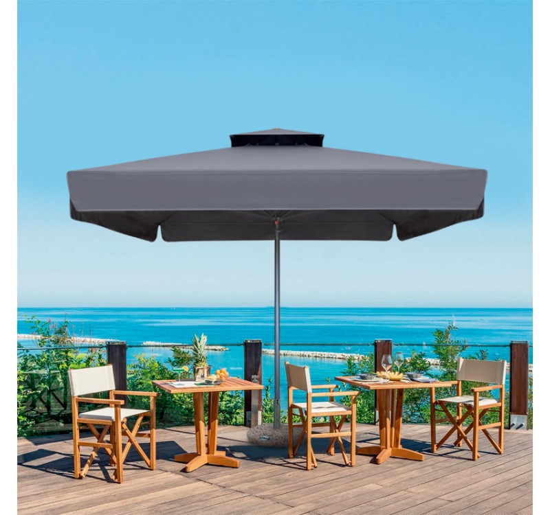 Ομπρέλα επαγγελματική Juno Megapap τηλεσκοπική αλουμινίου χρώμα ανθρακί 3x3m.