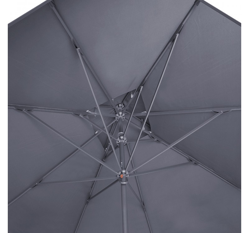 Ομπρέλα επαγγελματική Juno Megapap τηλεσκοπική αλουμινίου χρώμα ανθρακί 3x3m.