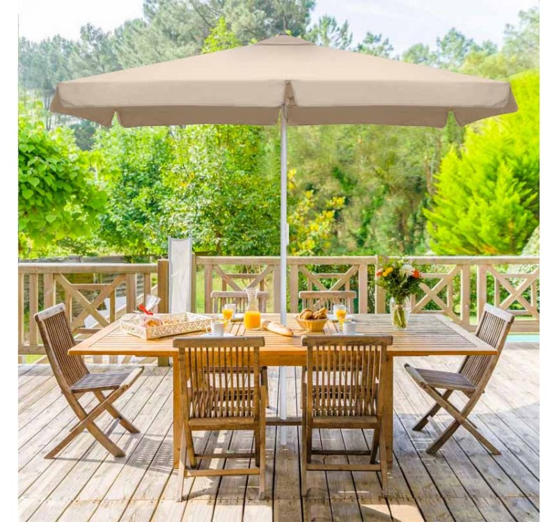 Ομπρέλα κήπου Zola Megapap αλουμινίου χρώμα εκρού 2x3m.