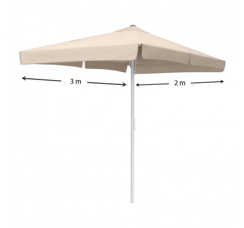 Ομπρέλα κήπου Zola Megapap αλουμινίου χρώμα εκρού 2x3m.