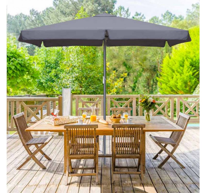 Ομπρέλα κήπου Zola Megapap αλουμινίου χρώμα ανθρακί 2x3m.