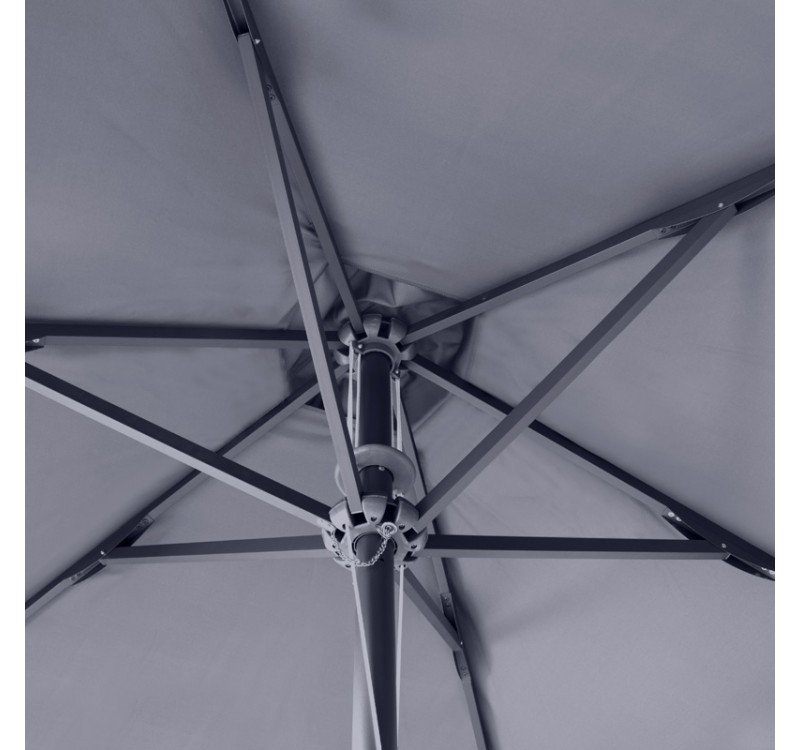 Ομπρέλα κήπου Zola Megapap αλουμινίου χρώμα ανθρακί 2x3m.