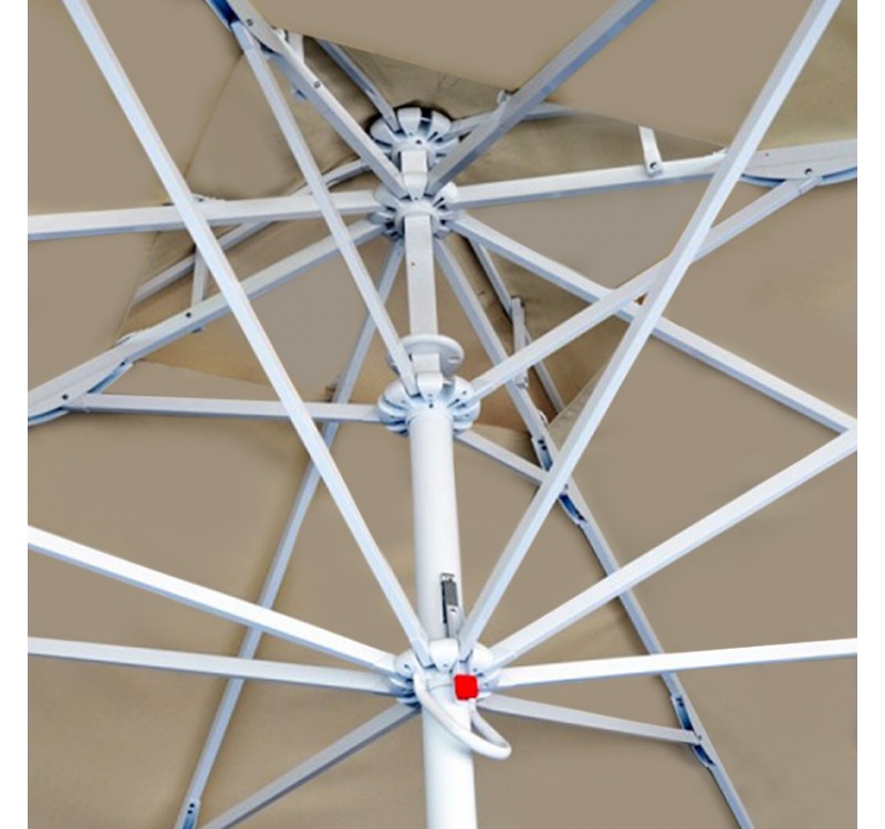 Ομπρέλα επαγγελματική Juno Megapap τηλεσκοπική αλουμινίου χρώμα εκρού 3,5x3,5m.