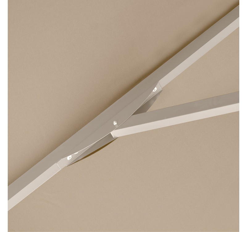 Ομπρέλα επαγγελματική Juno Megapap τηλεσκοπική αλουμινίου χρώμα εκρού 3,5x3,5m.