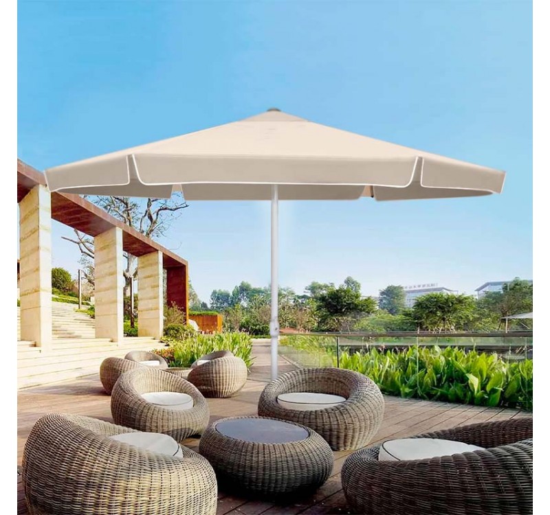 Ομπρέλα κήπου Capri Megapap αλουμινίου χρώμα εκρού Ø3m.