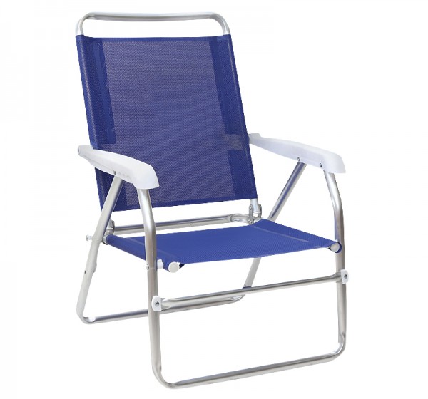 Καρεκλάκι παραλίας Alu Megapap αλουμινίου χρώμα μπλε 54x52x80εκ.