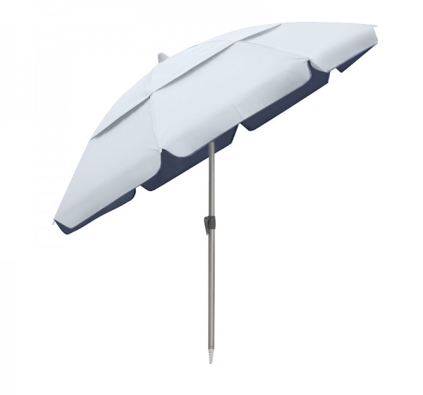 Ομπρέλα θαλάσσης αλουμινίου Malibu Megapap με UPF 50+ προστασία χρώμα ασημί - μπλε Ø2m