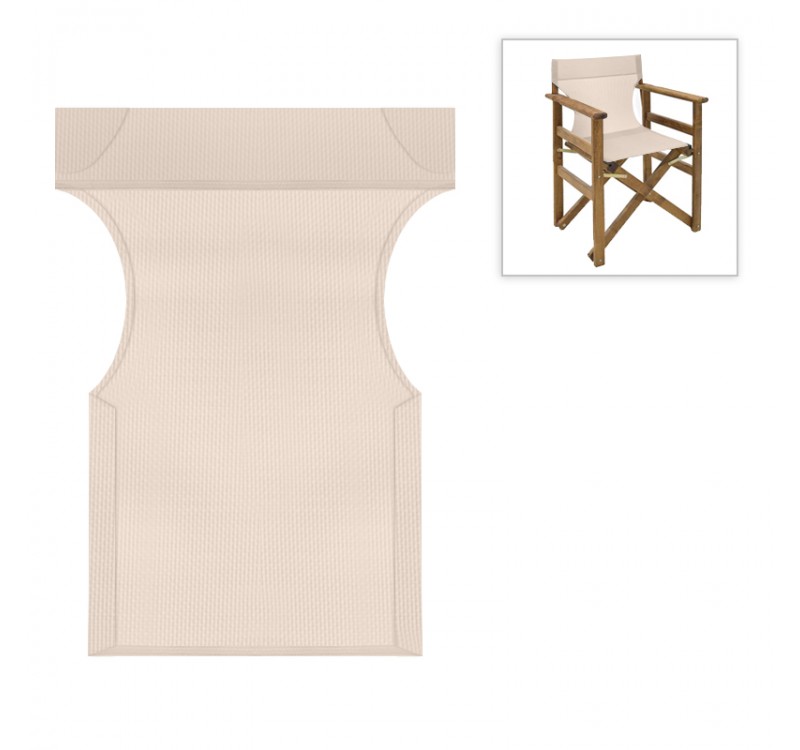 Διάτρητο πανί επαγγελματικό για πολυθρόνα σκηνοθέτη χρώματος εκρού Megapap