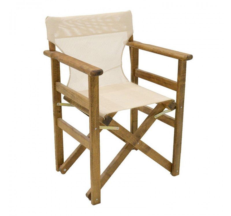 Διάτρητο πανί επαγγελματικό για πολυθρόνα σκηνοθέτη χρώματος εκρού Megapap