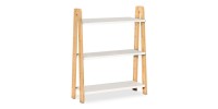 Βιβλιοθήκη Como Megapap χρώμα λευκό - oak 63x22x80εκ.