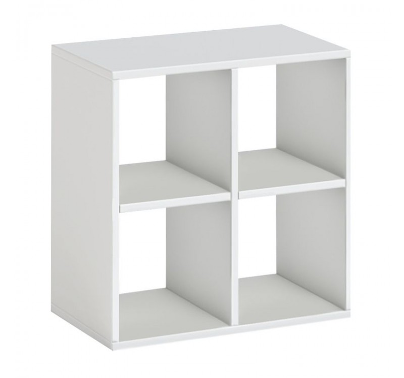 Βιβλιοθήκη Cube Megapap χρώμα λευκό 60x30x60εκ.