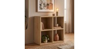 Βιβλιοθήκη Cube Megapap χρώμα sapphire oak 60x30x60εκ.