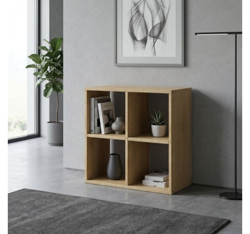 Βιβλιοθήκη Cube Megapap χρώμα sapphire oak 60x30x60εκ.