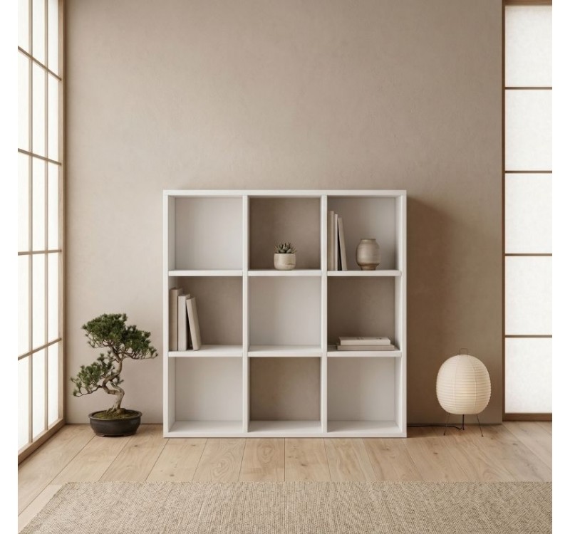 Βιβλιοθήκη Cube Megapap χρώμα λευκό 90x30x90εκ.