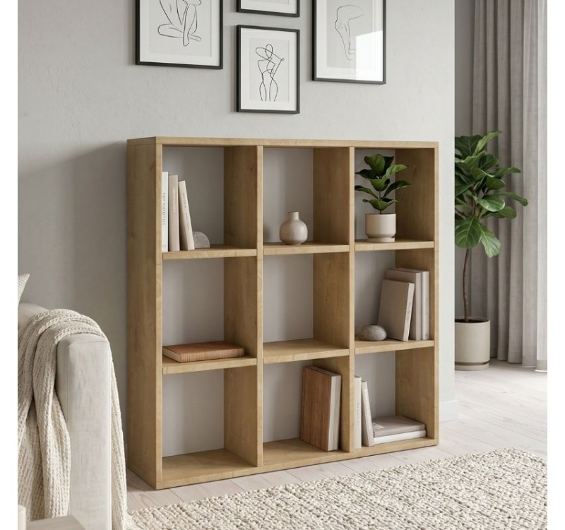 Βιβλιοθήκη Cube Megapap χρώμα sapphire oak 90x30x90εκ.