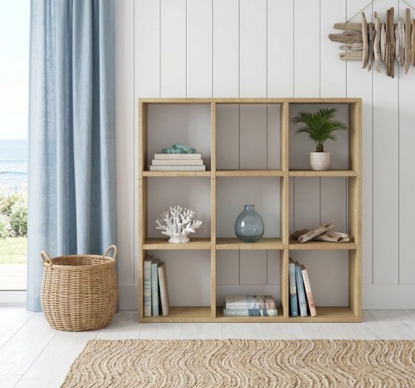 Βιβλιοθήκη Cube Megapap χρώμα sapphire oak 90x30x90εκ.