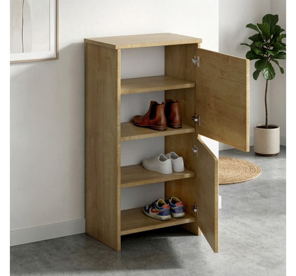 Παπουτσοθήκη Port Megapap χρώμα sapphire oak 48x31x92εκ.