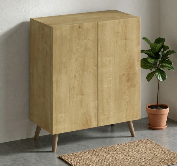 Παπουτσοθήκη Luce Megapap χρώμα sapphire oak 70x35x85εκ.