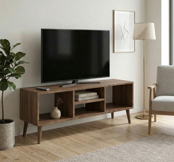 Έπιπλο τηλεόρασης Loren Megapap χρώμα καρυδί 120x30x40εκ.
