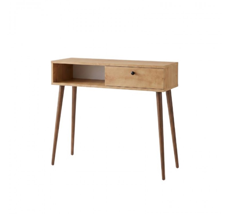 Κονσόλα Napoli Megapap χρώμα sapphire oak 90x29x88εκ.