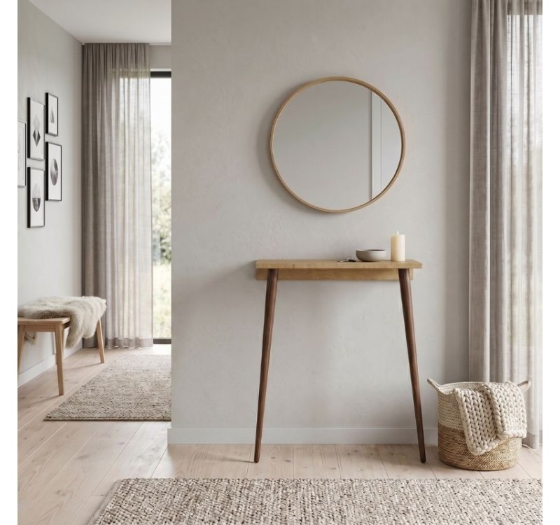 Κονσόλα επιτοίχια Moca Megapap χρώμα sapphire oak 60x22x77εκ.