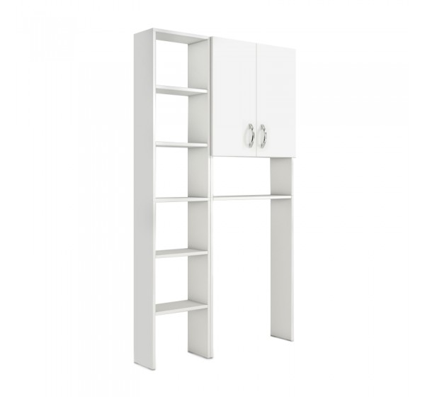 Έπιπλο πλυντηρίου Make Megapap χρώμα λευκό 96x20x180εκ.