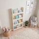 Επιτοίχια βιβλιοθήκη - ραφιέρα Montessori Megapap χρώμα κρεμ 60x10x120εκ.