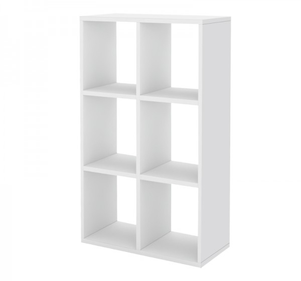 Βιβλιοθήκη Cube Megapap χρώμα λευκό 60x20x90εκ.