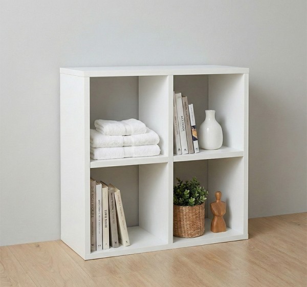 Βιβλιοθήκη Cube Megapap χρώμα λευκό 60x20x60εκ.