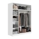 Ντουλάπα ρούχων ανοιχτή - Έπιπλο εισόδου Sandra Megapap χρώμα λευκό 120x40x150εκ.