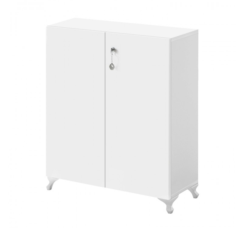 Ντουλάπι με κλειδαριά Cilem Megapap χρώμα λευκό 70x32x88εκ.