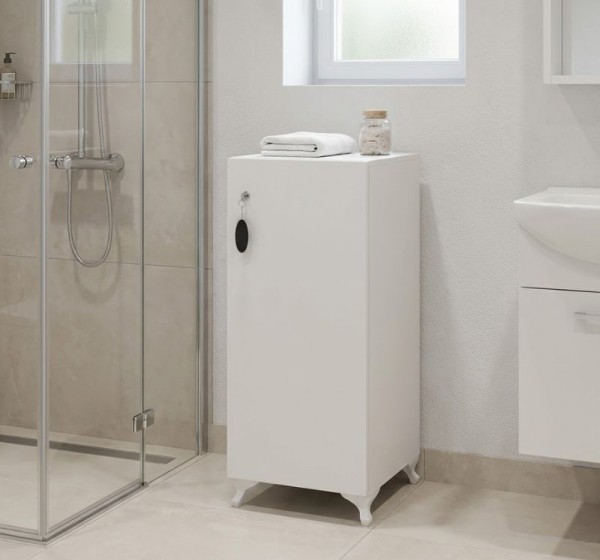 Ντουλάπι με κλειδαριά Zehra Megapap χρώμα λευκό 30x32x88εκ.