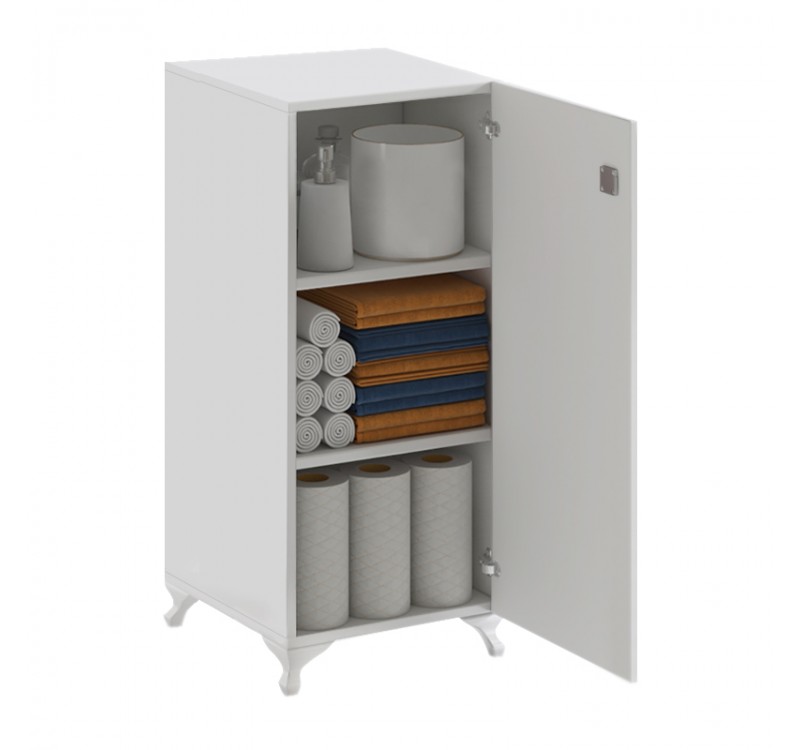 Ντουλάπι με κλειδαριά Zehra Megapap χρώμα λευκό 30x32x88εκ.