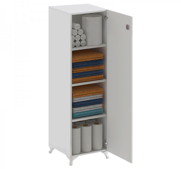 Ντουλάπι με κλειδαριά Zehra Megapap χρώμα λευκό 30x32x128εκ.