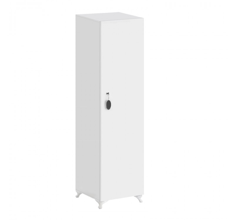 Ντουλάπι με κλειδαριά Zehra Megapap χρώμα λευκό 30x32x168εκ.