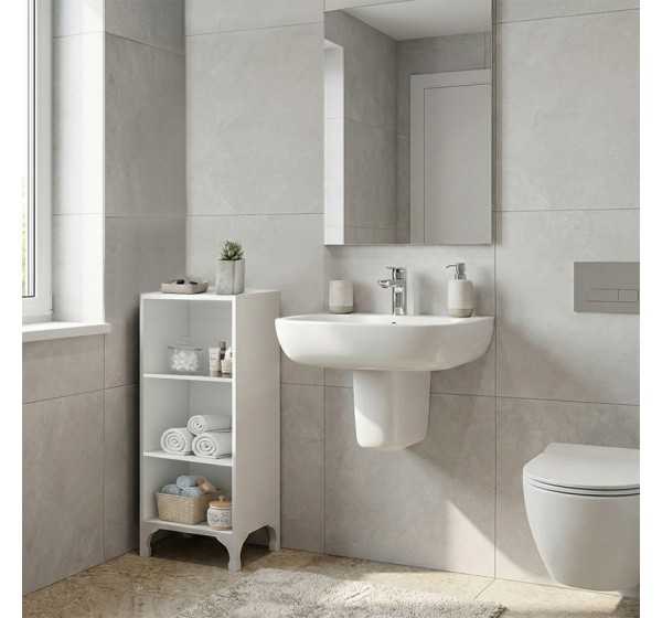 Βιβλιοθήκη - Ραφιέρα Clare Megapap χρώμα λευκό 30x20x88εκ.