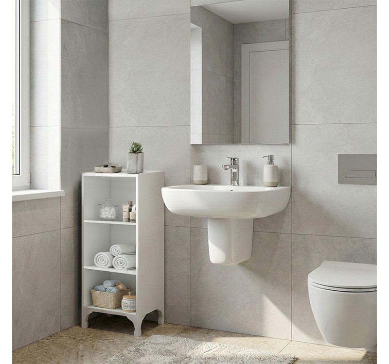 Βιβλιοθήκη - Ραφιέρα Clare Megapap χρώμα λευκό 30x20x88εκ.