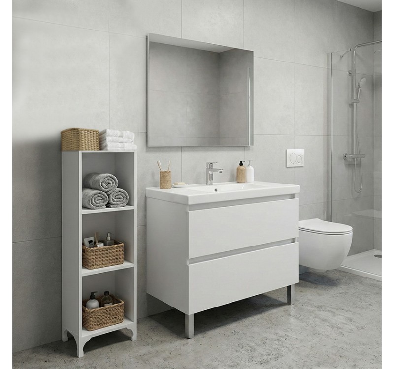 Βιβλιοθήκη - Ραφιέρα Clare Megapap χρώμα λευκό 30x20x108εκ.