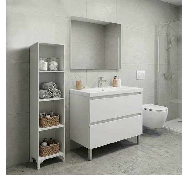 Βιβλιοθήκη - Ραφιέρα Clare Megapap χρώμα λευκό 30x20x128εκ.