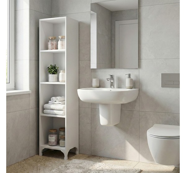 Βιβλιοθήκη - Ραφιέρα Clare Megapap χρώμα λευκό 30x20x148εκ.