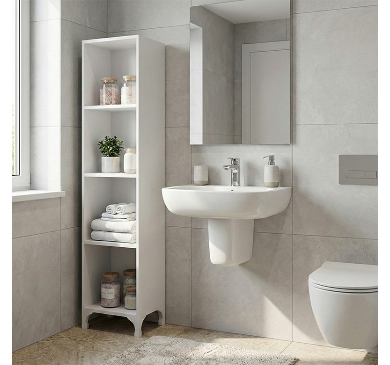 Βιβλιοθήκη - Ραφιέρα Clare Megapap χρώμα λευκό 30x20x148εκ.